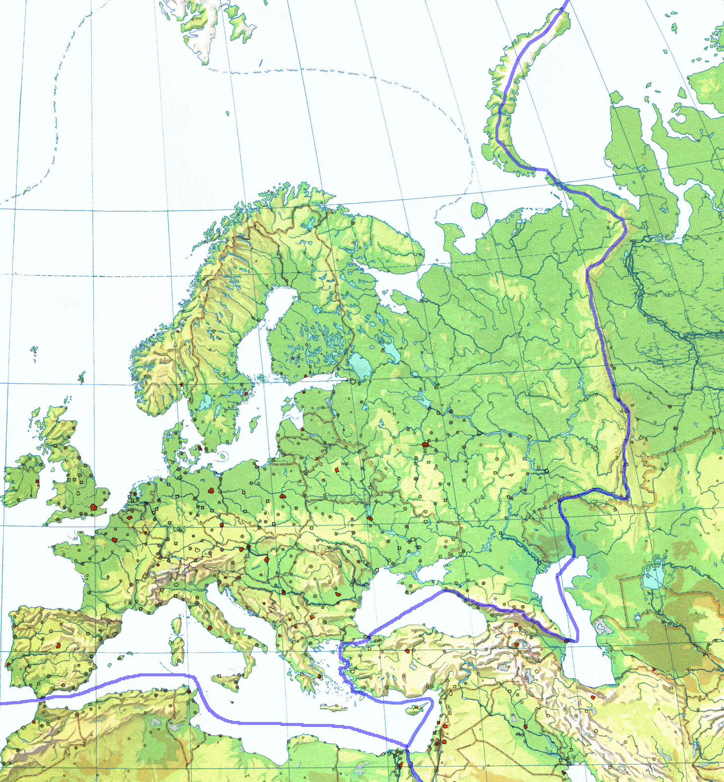 Grenze uralgebirge Eurasie